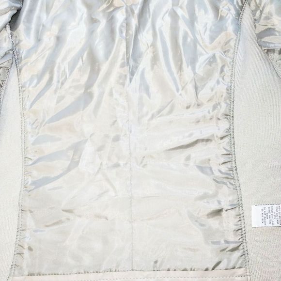 Cavalini Women's Open Front Draped Collar Beige Jacket Medium - Picture 8 of 9